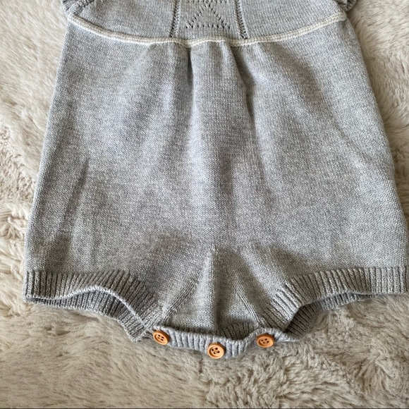 BABY GIRL KNIT RUFFLE ROMPER - Picture 3 of 6